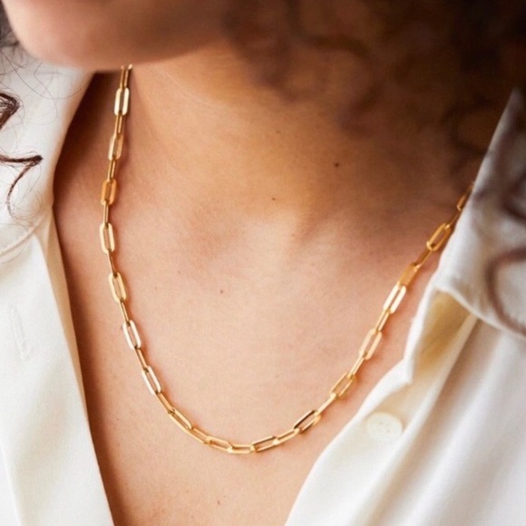 ¥ New 14K Gold Choker Boho Chain Necklace - Picture 2 of 5